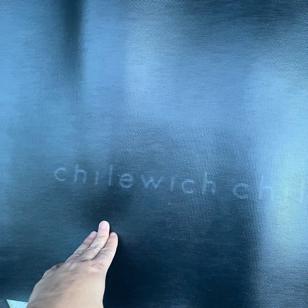 Chilewich Blue and Gray Striped Door Mat